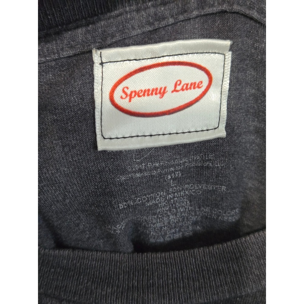 Spenny Lane Pink Floyd Dark Side of the Moon Upcycled Ruffle Sleeve Tee Large - Picture 3 of 5
